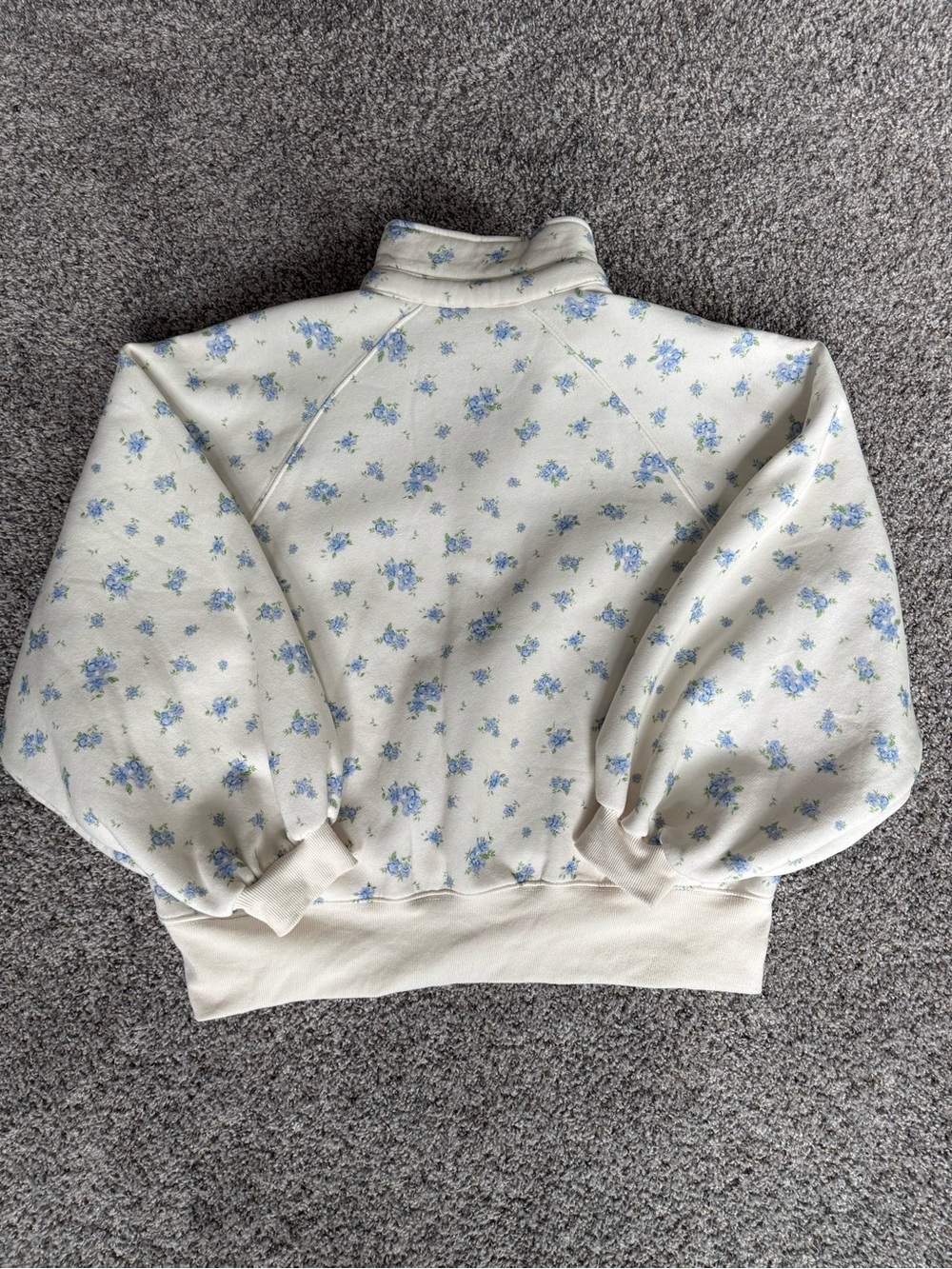 AS Revival / Altar’d State Classic Cream Floral Snap-Front Women's Sweater - Picture 3 of 3